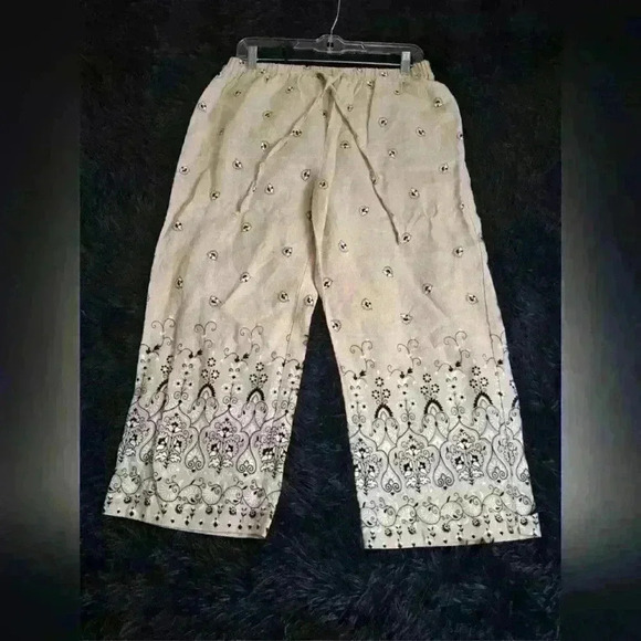 Briggs New York Comfort Waist Women Light Gray Summer Pants Size M/P - Picture 4 of 10